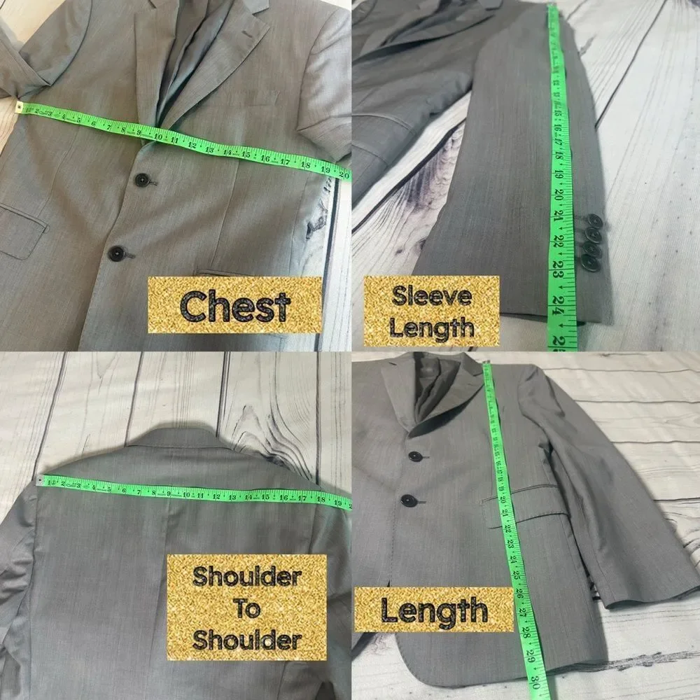Saks‎ 5th Ave Black * Ermenegildo Zegna Wool Silk Sport Coat Blazer Sz 38 Office